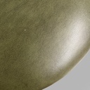 Pouf in similpelle verde, 1970 ca.
