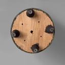 Pouf in similpelle verde, 1970 ca.