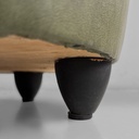 Pouf in similpelle verde, 1970 ca.