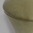 Pouf in similpelle verde, 1970 ca.