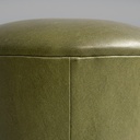Pouf in similpelle verde, 1970 ca.