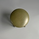 Pouf in similpelle verde, 1970 ca.