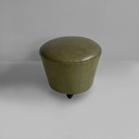 Pouf in similpelle verde, 1970 ca.