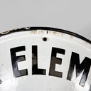 Insegna scuola elementare in lamiera smaltata, 1960 ca.
