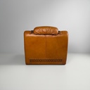 Poltrone in pelle marrone, 1970 ca.
