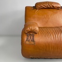 Poltrone in pelle marrone, 1970 ca.