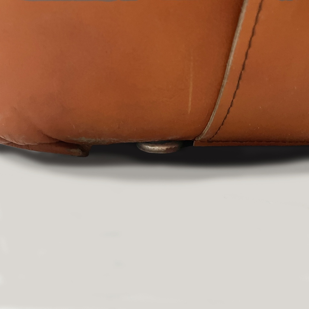 Poltrone in pelle marrone, 1970 ca.
