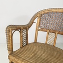Sedie in rattan e rattan azzurro, inizio 1900 ca.