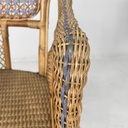 Sedie in rattan e rattan azzurro, inizio 1900 ca.