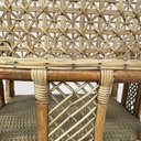 Sedie in rattan e rattan azzurro, inizio 1900 ca.