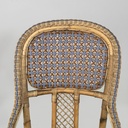 Sedie in rattan e rattan azzurro, inizio 1900 ca.