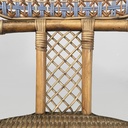 Sedie in rattan e rattan azzurro, inizio 1900 ca.