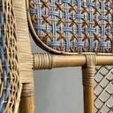 Sedie in rattan e rattan azzurro, inizio 1900 ca.