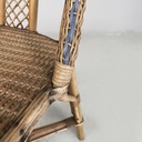 Sedie in rattan e rattan azzurro, inizio 1900 ca.