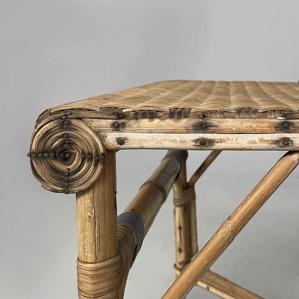 Sedie in rattan e rattan azzurro, inizio 1900 ca.