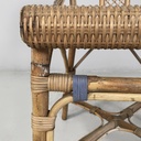 Sedie in rattan e rattan azzurro, inizio 1900 ca.