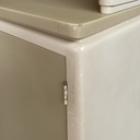 Credenza in legno beige e vetro, 1940 ca.