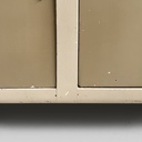 Credenza in legno beige e vetro, 1940 ca.