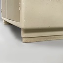 Credenza in legno beige e vetro, 1940 ca.
