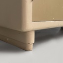 Credenza in legno beige e vetro, 1940 ca.