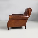 Poltrone in pelle marrone, 1920 ca.