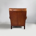 Poltrone in pelle marrone, 1920 ca.