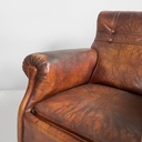 Poltrone in pelle marrone, 1920 ca.