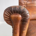Poltrone in pelle marrone, 1920 ca.