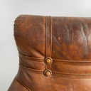 Poltrone in pelle marrone, 1920 ca.