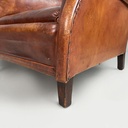 Poltrone in pelle marrone, 1920 ca.