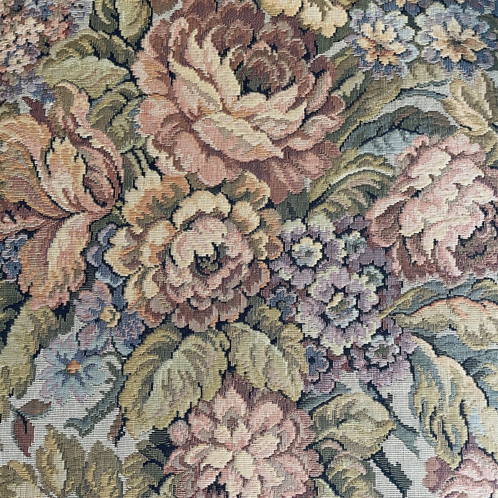 Poltrone in legno e tessuto, 1950 ca. 