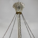 Lampadario in vetro e ottone, 1930 ca.