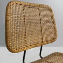 Sedie in metallo e rattan, 1960 ca.