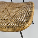 Sedie in metallo e rattan, 1960 ca.
