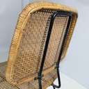 Sedie in metallo e rattan, 1960 ca.
