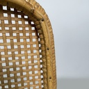 Sedie in metallo e rattan, 1960 ca.