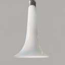 Lampadari in vetro opalino e metallo, 1970 ca. 