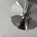 Tavolo da caffè in acciaio e vetro fumè, 1970 ca.