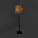 Lampada da terra in legno e tessuto, 1930 ca. 