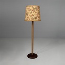 Lampada da terra in legno e tessuto, 1930 ca. 