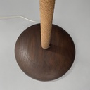 Lampada da terra in legno e tessuto, 1930 ca. 