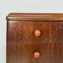 Cassettiera in legno e marmo, 1930 ca.