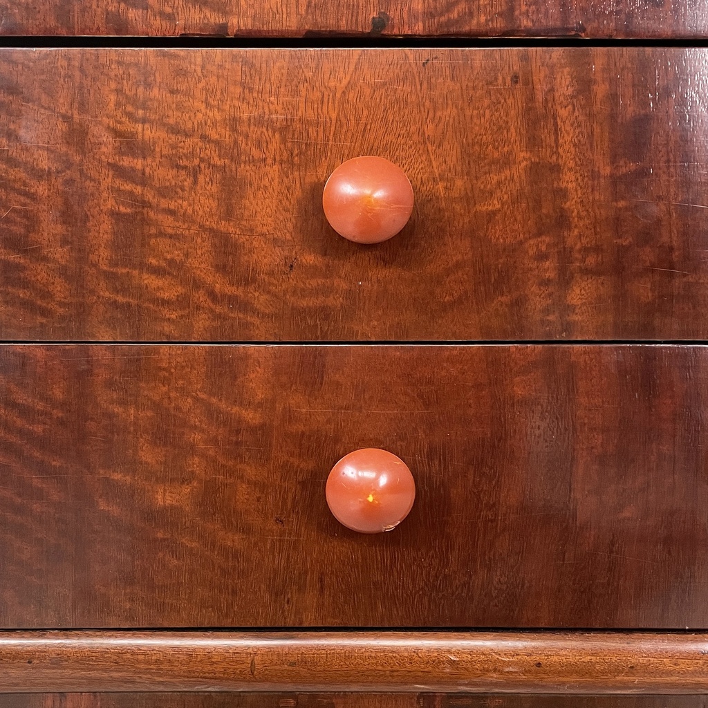Cassettiera in legno e marmo, 1930 ca.