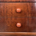 Cassettiera in legno e marmo, 1930 ca.