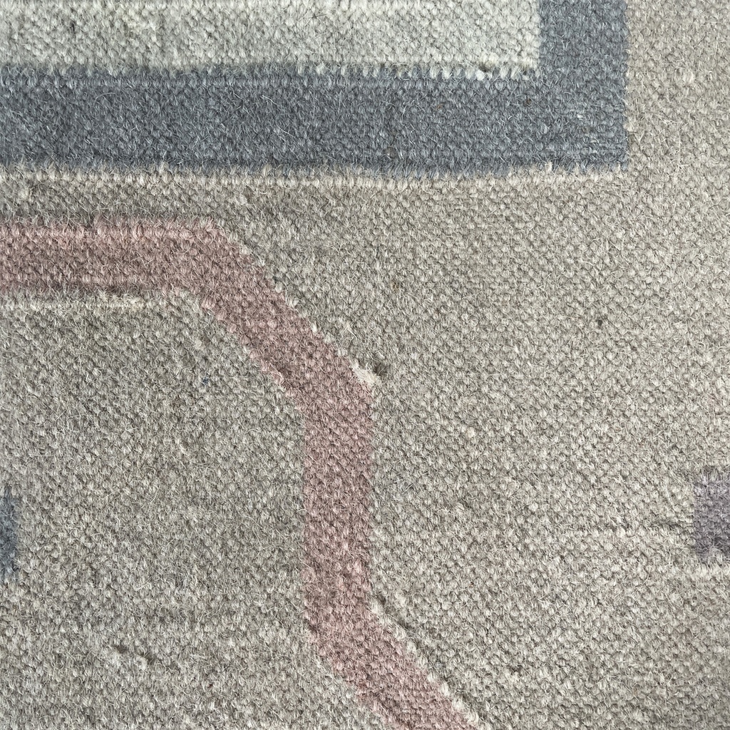 Tappeto a pelo corto con motivo geometrico, 1980 ca. 