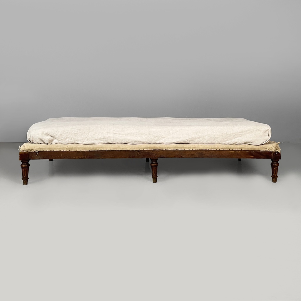Daybed in tessuto e legno, inizio 1900 ca.