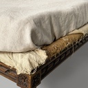Daybed in tessuto e legno, inizio 1900 ca.