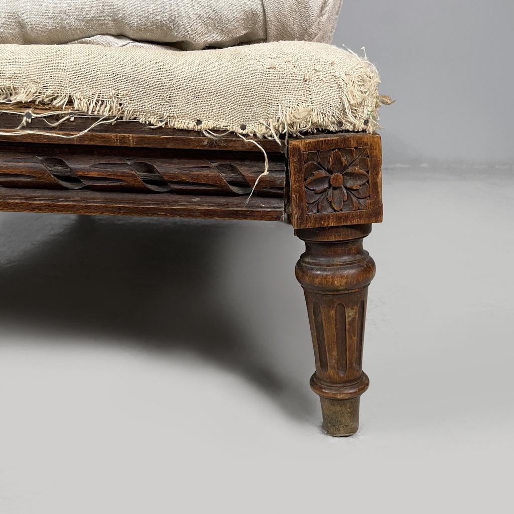 Daybed in tessuto e legno, inizio 1900 ca.