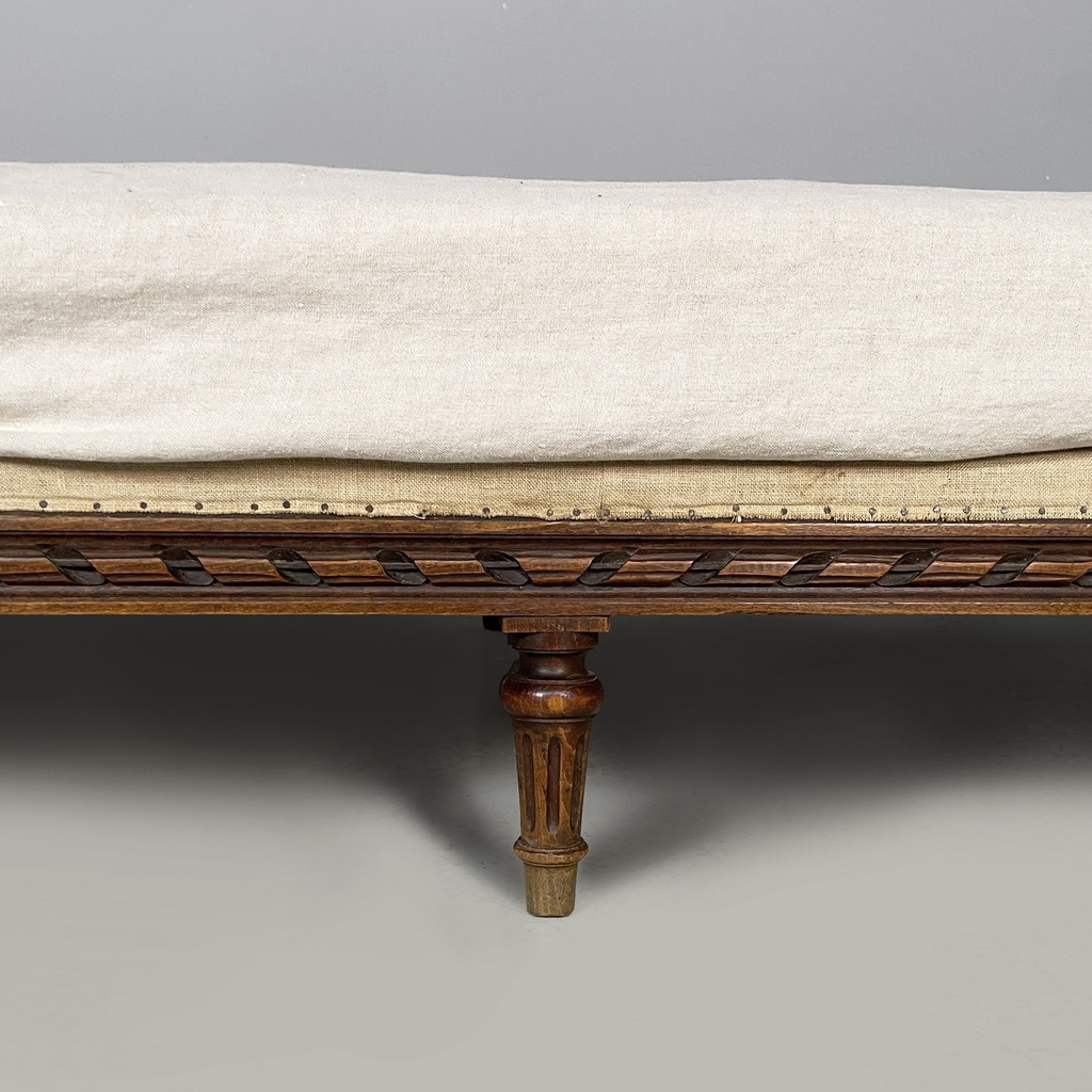 Daybed in tessuto e legno, inizio 1900 ca.