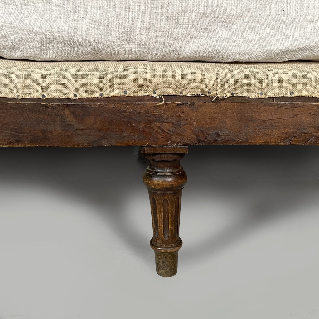 Daybed in tessuto e legno, inizio 1900 ca.